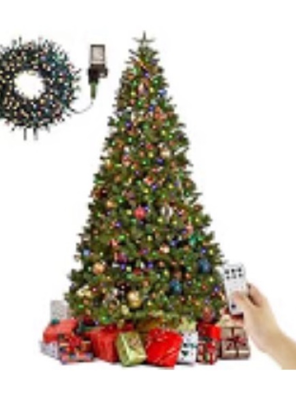 Multicolor LED Christmas Tree Lights with Remote - Home Party Supplies